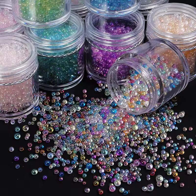 Aurora Glass Beads Epoxy Resin Filler Mini Bubble Beads For DIY Silicone Resin Mold Jewelry Crafts Making Accessories Decoration