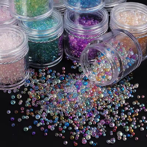 Aurora Glass Beads Epoxy Resin Filler Mini Bubble Beads For DIY Silicone Resin Mold Jewelry Crafts Making Accessories Decoration