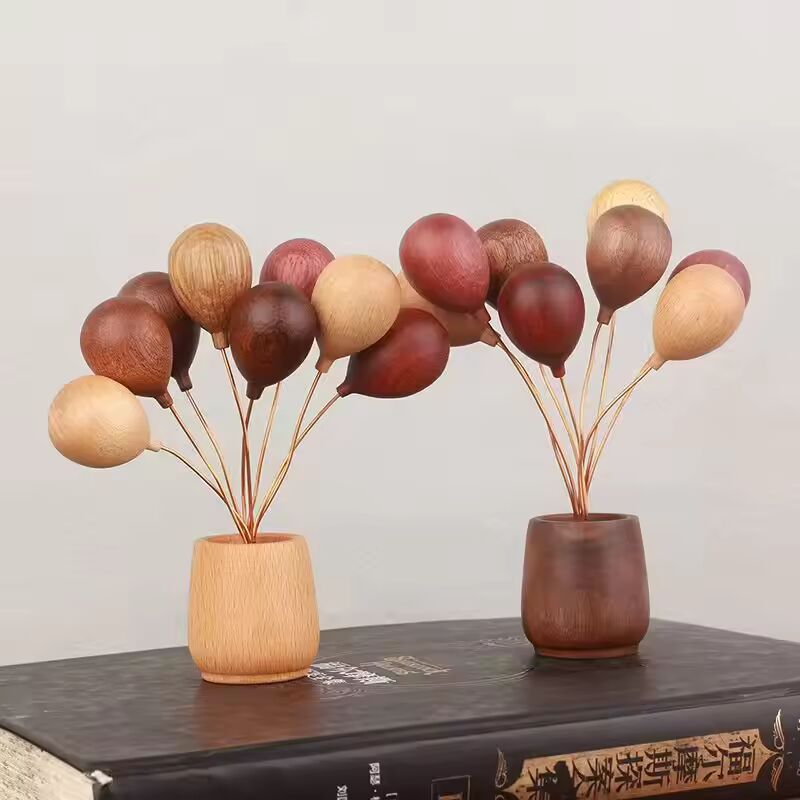 HeMu Log balloon small ornaments car ornaments handmade creative home move new year gift prop decoration