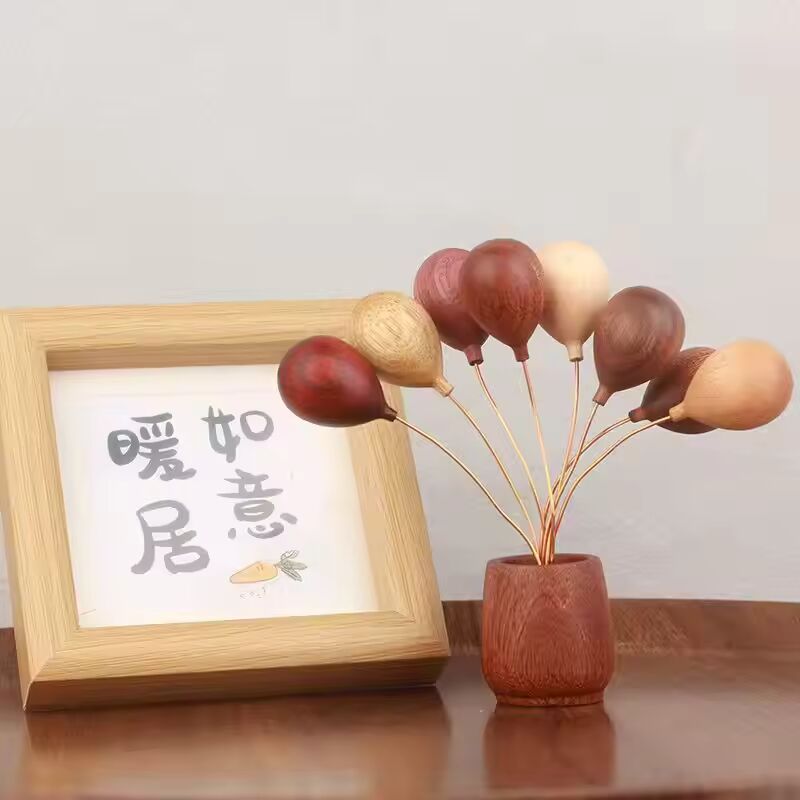 HeMu Log balloon small ornaments car ornaments handmade creative home move new year gift prop decoration
